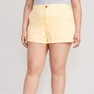 New Old Navy Women’s High-Waisted OGC Pull-On Chino Short Yellow Size 3X